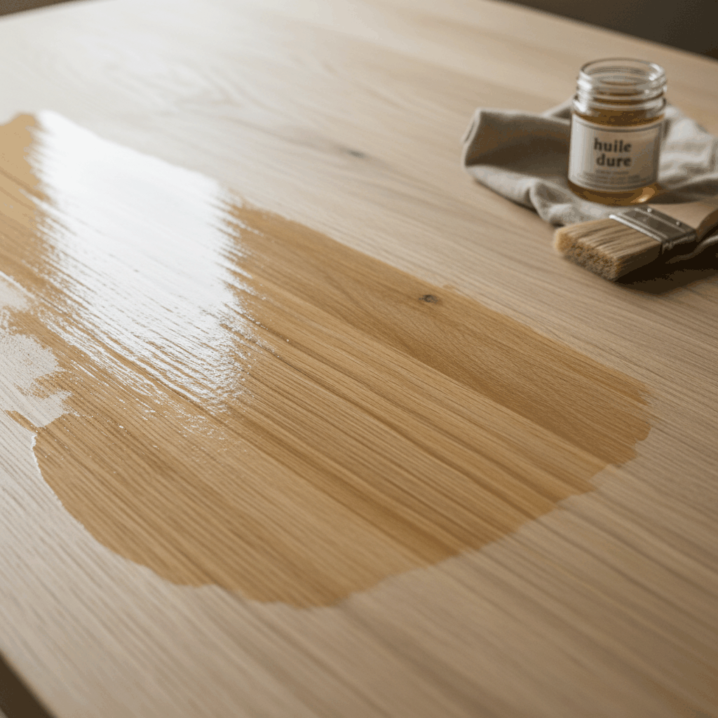 Application huile meuble bois