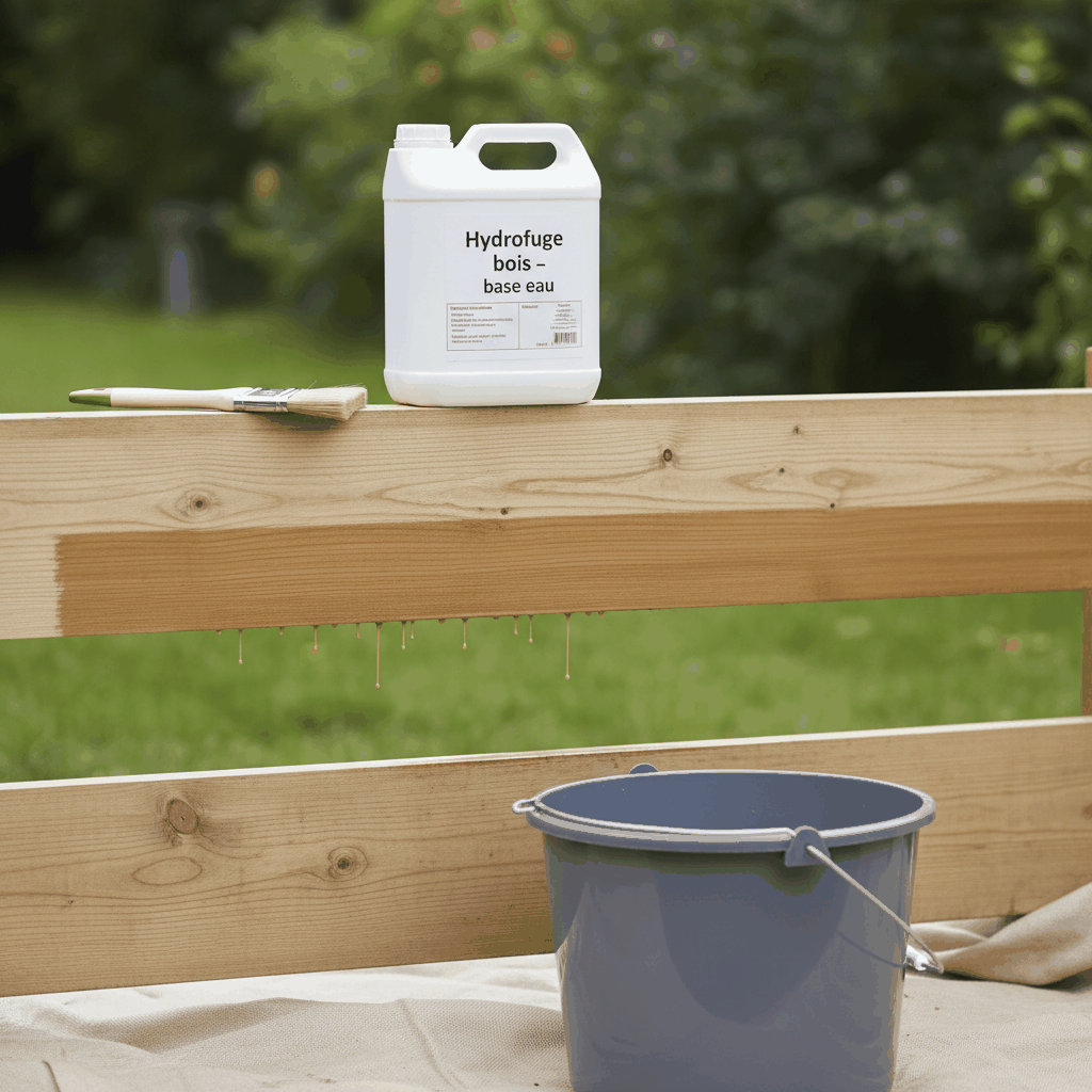 Application d’hydrofuge sur clôture bois