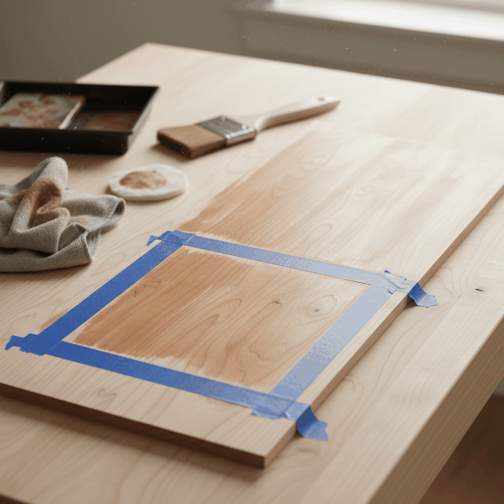 Application teinte au chiffon
