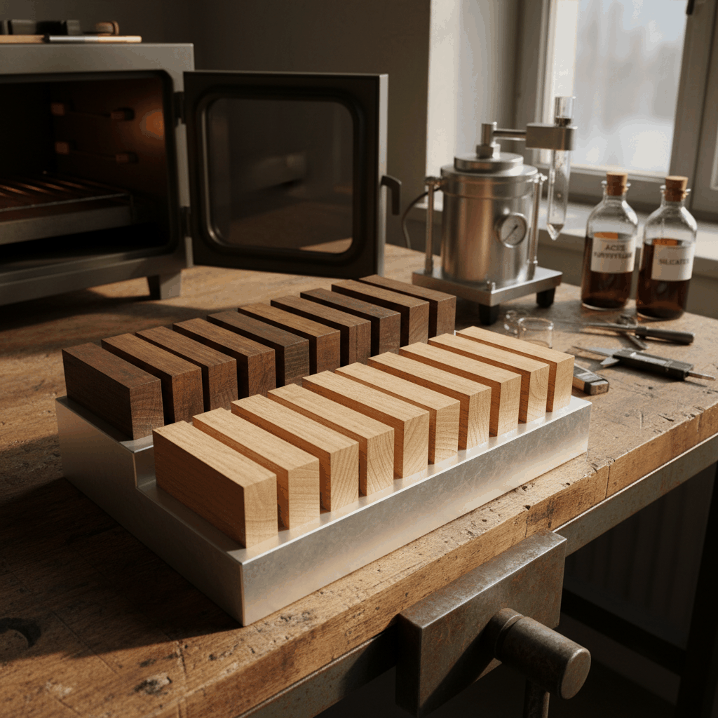 Éprouvettes bois modifié labo