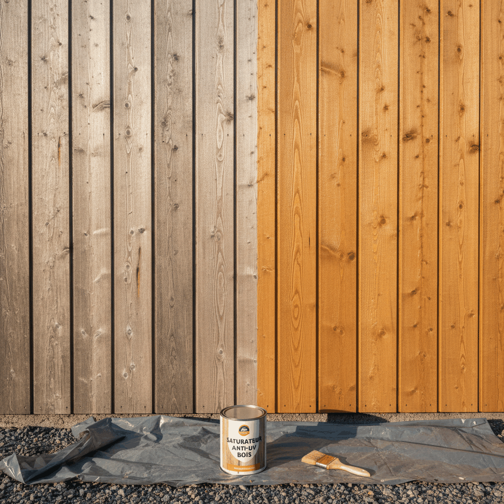 Façade bois protection anti-UV