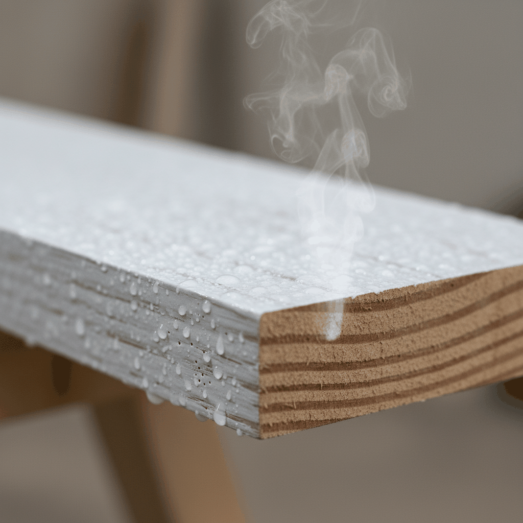 Microporosité peinture sur bois