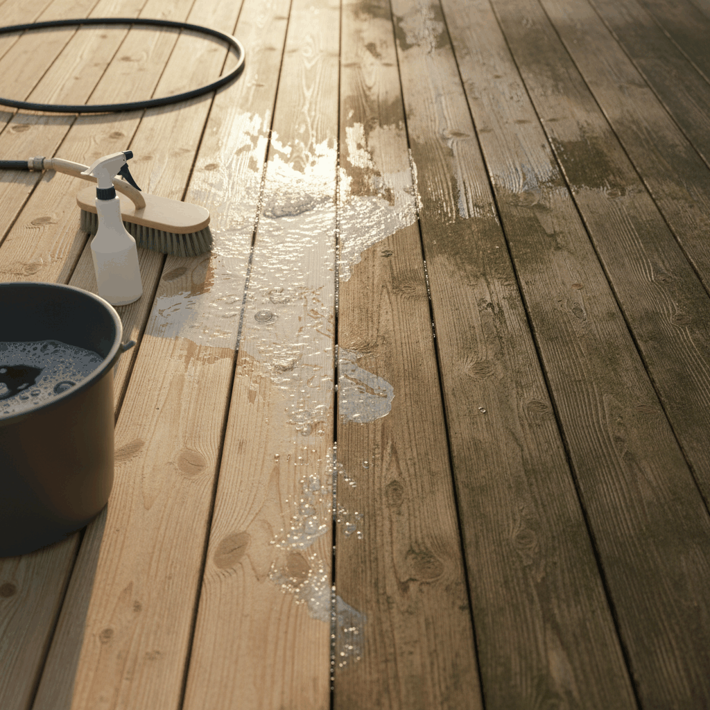 Nettoyage terrasse bois