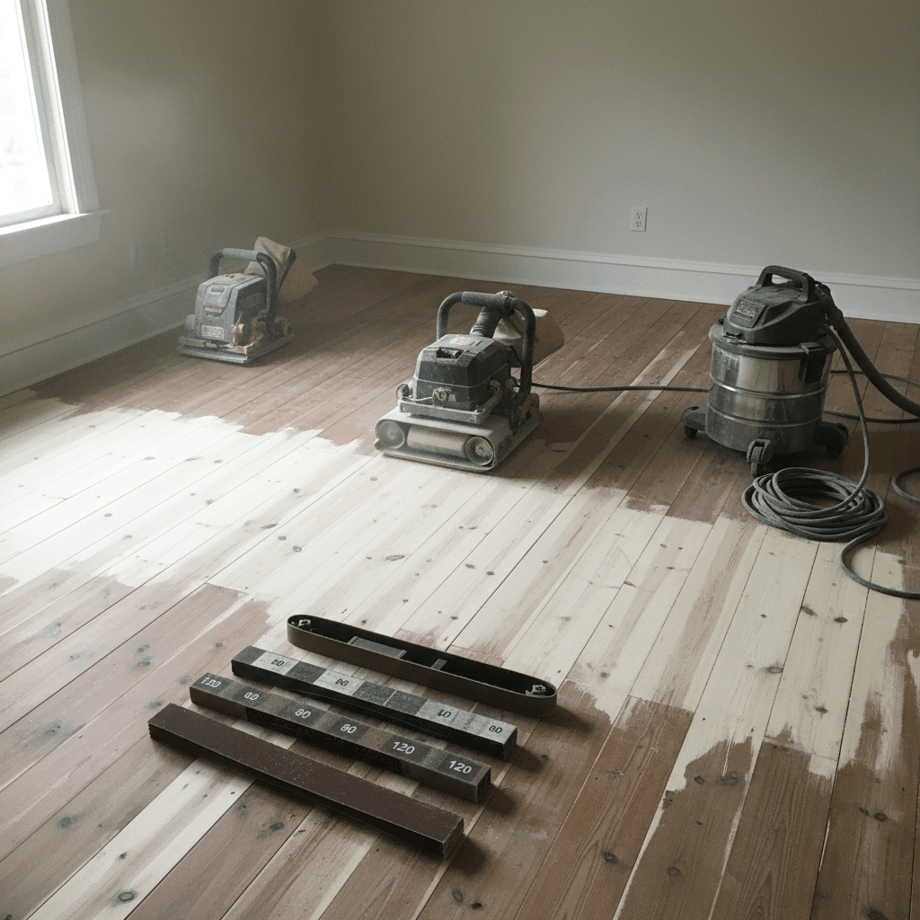 Ponçage parquet machine