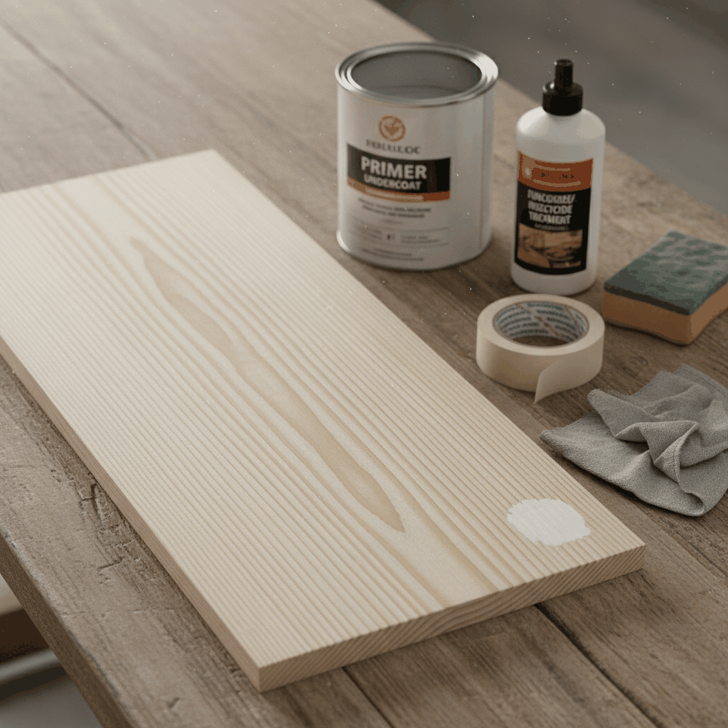 Préparation bois avant peinture