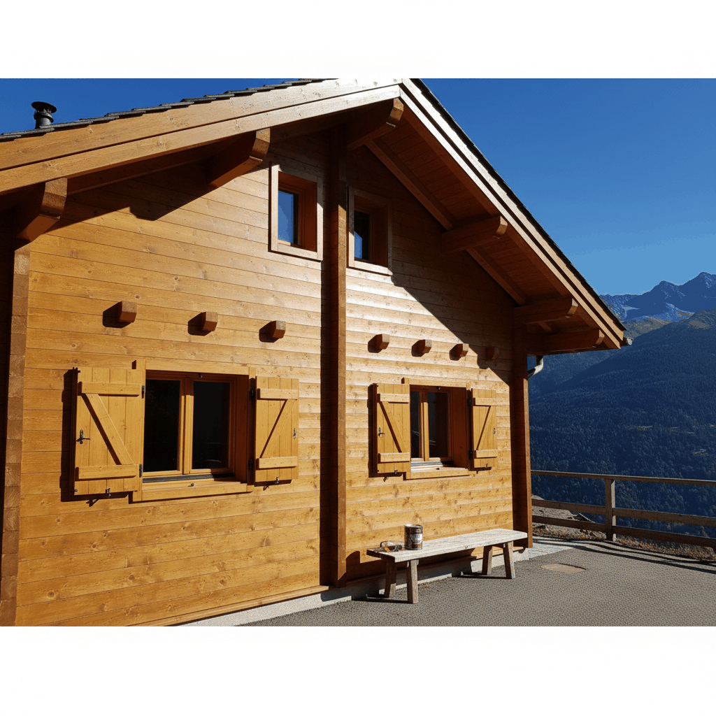 Protection UV facade chalet