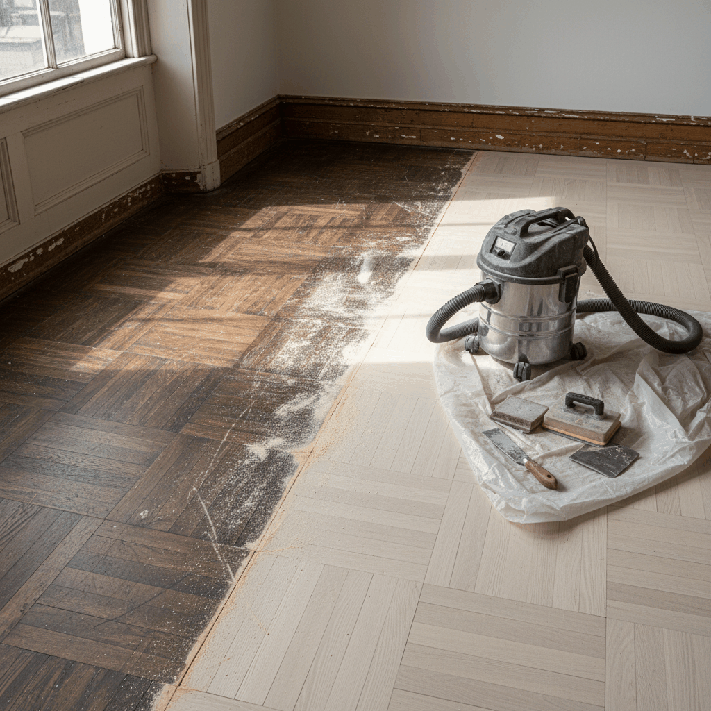 Rénovation parquet ancien