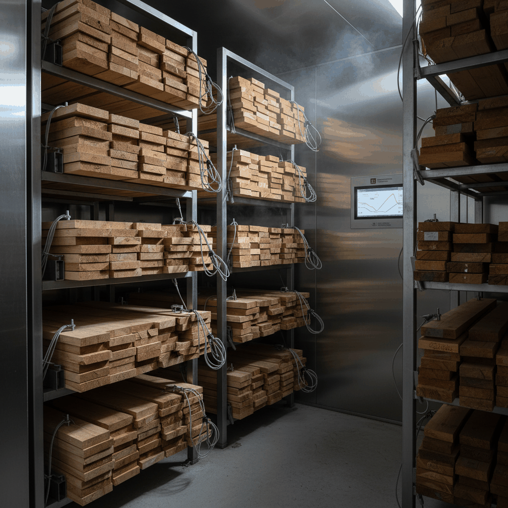 Séchoir traitement thermique bois