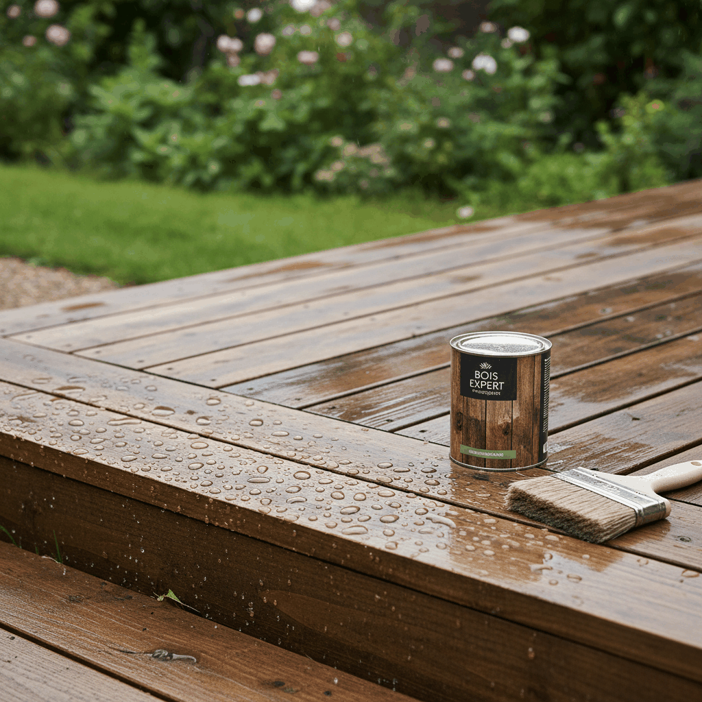 Terrasse en bois protégée de l’eau