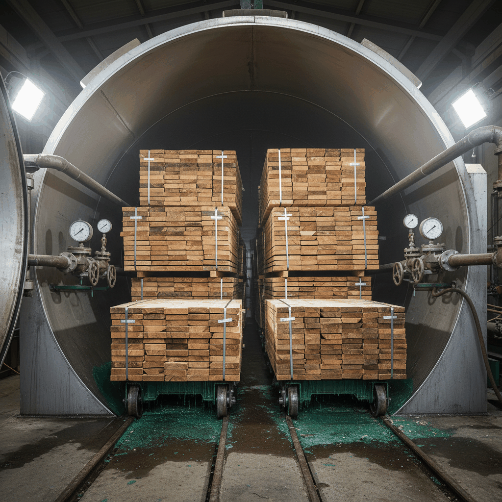 Traitement autoclave du bois